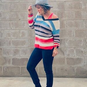 Slouchy striped sweater
